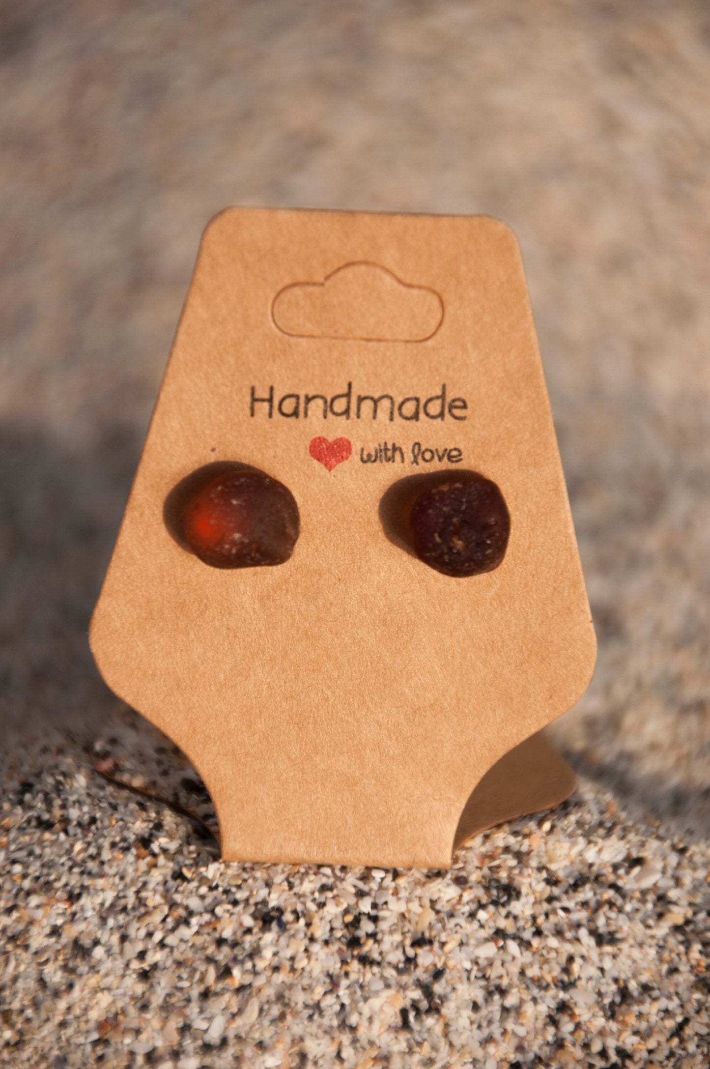 Cornish Sea Glass Stud Earrings. Real Sea Glass, Not Tumbled like a lot on Etsy