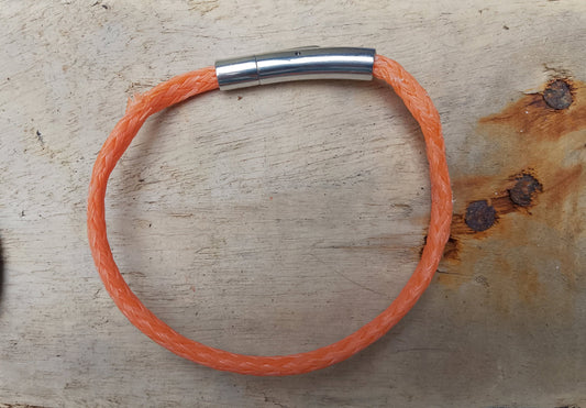 Recycled Cornish Ghost Net Beach Bracelet - Orange