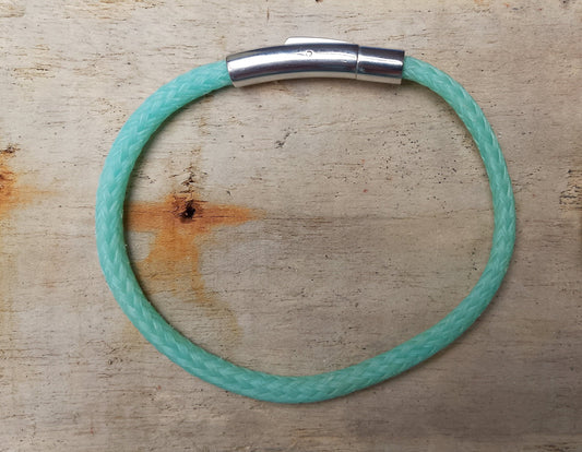 Recycled Cornish Ghost Net Beach Bracelet - Pale Blue
