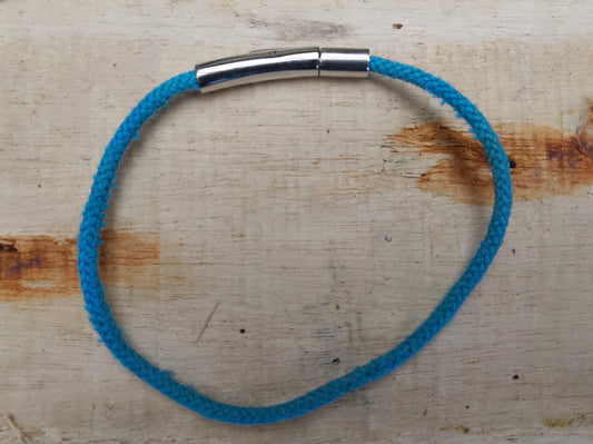 Recycled Cornish Ghost Net Beach Bracelet - Blue