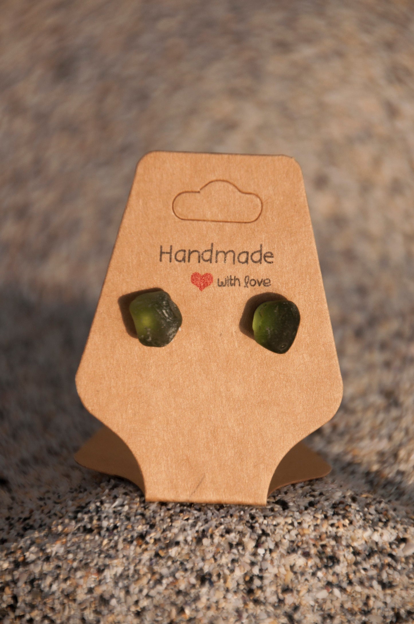 Cornish Sea Glass Stud Earrings. Real Sea Glass, Not Tumbled like a lot on Etsy