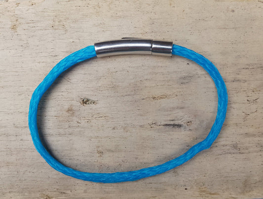 Recycled Cornish Ghost Net Beach Bracelet - Blue