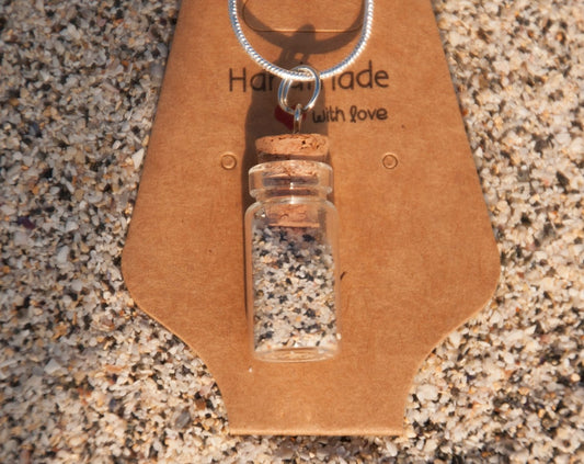 Cornish Bottled Sand Sterling Silver Necklace