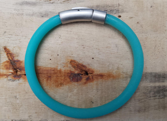 Recycled Cornish Surfing Leash Beach Bracelet - Blue