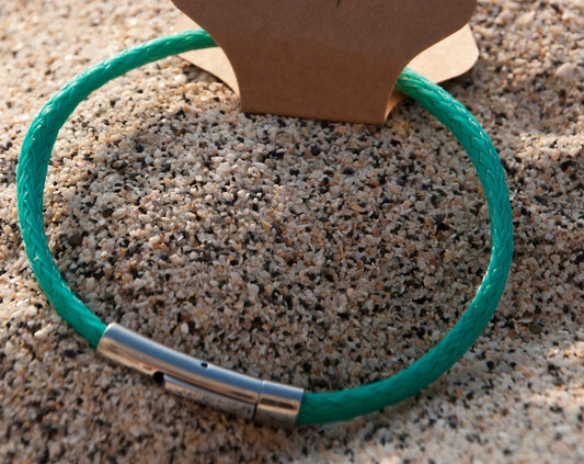 Recycled Cornish Ghost Net Beach Bracelet - Green